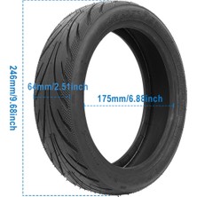 Ninebot Max G2 G65 Elektrikli Scooter 60/65-6.9 Vakumlu Dış Lastik Aksesuarı Siyah Için 9.68 Inç Tubeless Arka Jelly Lastik (Yurt Dışından)