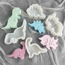 Mingjing Shop3  10.8x7.5x3.9cm Stili Dinozor Şekli Silikon Kalıp 3D Hayvan Serisi Silikon Kalıp Epoksi Dıy Masa Üstü Dekorasyon Kil Alçı El Sanatları Kalıp (Yurt Dışından)