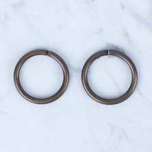 Loren Oksitli Altın Yuvarlak Halka 2 Li Paket