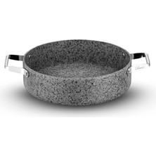Brioni Stone - H 28 cm Basık Tencere