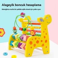 Yummy Ahşap Karikatür Hayvan Sarma Boncuk Çocuk Erken Eğitim Zeka Blokları Bebek Eğitici Oyuncaklar (Yurt Dışından)