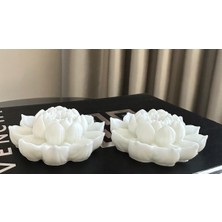 İza Tasarım Lotus 2li  Dekoratif Soya  Mum