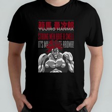 Pixxa Baki Hanma - Yujiro Unisex %100 Pamuklu Bisiklet Yaka T-Shirt Model 4