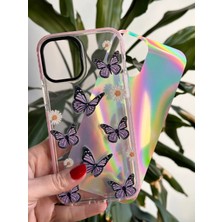 Qans Bilişim iPhone 12 Pro Max Hologramlı Kelebekli Kılıf