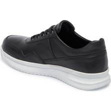 Tergan Siyah Hakiki Deri Erkek Sneaker - E25I1AY57305-A23