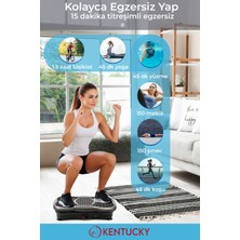 Kentucky Majesty 3D 5 Programlı Titreşimli Spor Kondisyon Fitness Egzersiz Aleti Vipration Plate