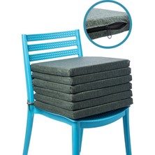 Go Veform 6'lı Sandalye Minderi Fermuarlı Bağcıklı 22 Dns Sünger Haki