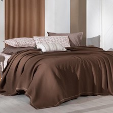 Sarev Abel Kahve Tek Kişilik %100 Pamuk Pike Takımı