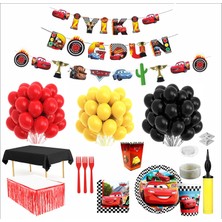 Zenviva Cars Temalı 8 Kişilik Full Set Doğum Günü Seti