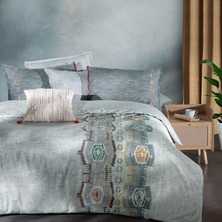 Sarev Zeno Gri Çift Kişilik %100 Pamuk Nevresim Takımı