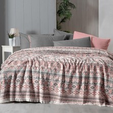 Sarev Allen Somon Tek Kişilik %100 Pamuk İpliği Boyalı Pike Takımı