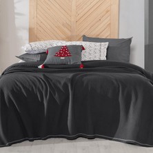 Sarev Abel Gri Tek Kişilik %100 Pamuk Pike Takımı