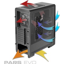 Green Pars Evo Skd 1X120MM 1x3.2 2x2.0 USB Bilgisayar Kasası (Psu Yok)