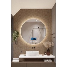 Avend Dokunmatik Akıllı Ayna Bluetoothlu Dokunmatik Buhar Tutmayan 3 Renk Ledli Banyo Aynası Lavabo Aynası 70 cm