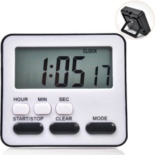 LED Dijital Mutfak-Öğrenci-Spor Zamanlayıcısı 24 Saat Geri Sayım  Alarm Mıknatıslı Masa Üstü Tabanlı