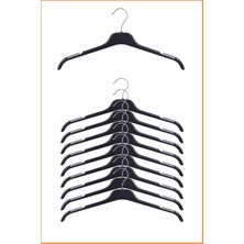 Plastik Elbise Askısı, Gömlek Askısı, T-Shirt Askısı, Siyah Renk, 30 Adet