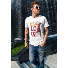 Mauro Futbolcu Man Of Love Forma Baskılı Unisex Tişört Regular Fit T-Shirt