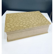 Ünal Protech Mdf Ahşap Deseni Takı Kutusu Lazer ile Desenlenmiş