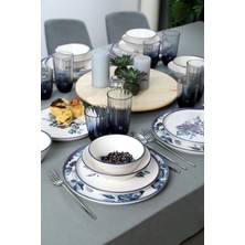 Keramika Purple Flower Yemek Takımı 24 Parça 6 Kişilik