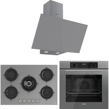 Ferre Flowart Evolis Plus Gri 3'lü Ankastre Set ( QBL63CPR-RS038-D079 )