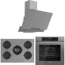 Ferre Flowart Evolis Pro Gri 3'lü Ankastre Set ( QBL63CPR-RS038-D065 )