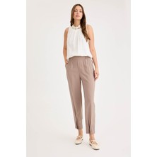 Paçası Pileli Beli Lastikli Pantolon