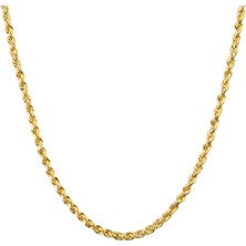 goldkupe 14 Ayar 45 cm İnce Halat Altın Zincir Kolye 1,15 gr