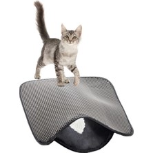 Kedi Tuvalet Önü Kum Toplayıcı Temizleyici Elekli Gri Paspas (4604)