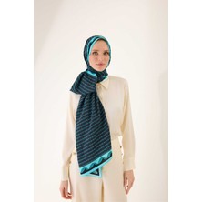 Aşkın Kanatları Siyah Floş Viskon Şal  70X210