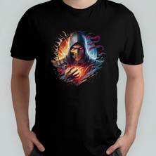 Pixxa Mortal Kombat Unisex %100 Pamuklu Bisiklet Yaka T-Shirt Model 1
