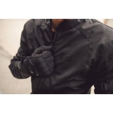 GMS Fıftysıx.7 Black Yazlık Fileli Korumalı Motosiklet Montu Erkek