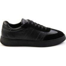 Bambi Siyah Siyah Leather Erkek Sneaker E01759101802
