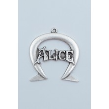 Alice Gümüş Kaplama Kolye Ucu