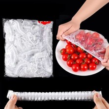 100 Adet Lastikli Tazeliği Koruyan Tencere ve Tabak Bonesi Esnek Strech Kapak