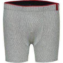 Weweus Gri Pamuk Elastan Çizgili Boxer 14921