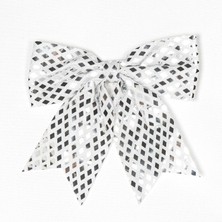 Yılbaşı Süsü Askılı Parlak Pullu Fiyonk Lame 20 x 20  cm .