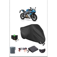 Breen Rks SRK550 Rs Için Kilit Uyumlu Siyah Motosiklet Branda, Güvenli, Su Geçirmez