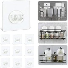 Alper Banyo 10 Lu Kendinden Yapışkanlı Kancalar, Su Geçirmez Erkekler İçin Şık Tasarım