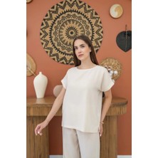 Fevien Bej T-Shirt ve Pantolon Takım