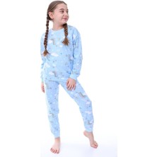 Little Pumpkin Mevsimlik Gökkuşağı Desenli Kız Çocuk Pijama Takımı