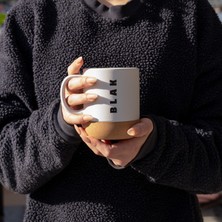Blak Coffee Co. Termal Kapaklı Mantar Taban Seramik Kupa - 330 Ml.