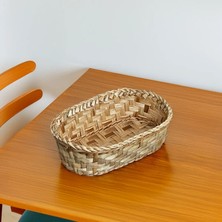 Özel Üretim Çok Amaçlı Doğal El Yapımı Hasır Ekmek Sepeti