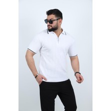Polo Yaka Kısa Kol Erkek Örme Triko Tişört