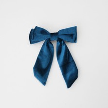 SP Accessories Mavi Kadife Fiyonk Kurdele Toka