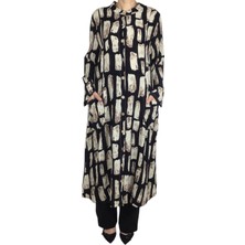 Ece Giyim Kadın Önden Düğmeli Cepli Uzun Tunik Gömlek