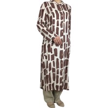 Ece Giyim Kadın Önden Düğmeli Cepli Uzun Tunik Gömlek