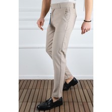 Erkek Düz Kesim Kaliteli Esnek Likralı Bilek Boy Kumaş PANTOLON-7202