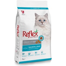 Reflex 2 kg Kısırlaştırılmış Yetişkin Kedi Maması Somonlu ve Pirinçli Premium Kalite