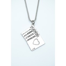 Bu Farklı Poker- Iskambil Örme Zincir Kolye - Gümüş Kaplama - Erkek Kadın Kolye - NO:1382