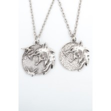 Bu Farklı 2'li The Witcher Madalyon Erkek Kadın Kolye Seti - Kod:630